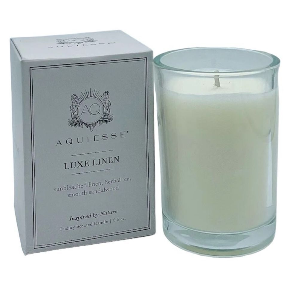 Aquiesse Luxury Scented Candle luxe linen